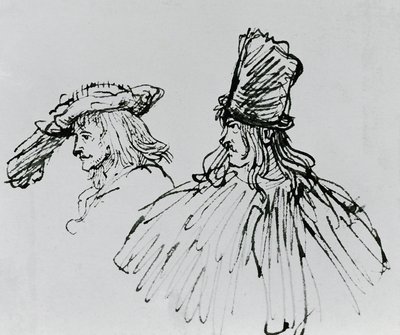 Two Actors by Rembrandt van Rijn